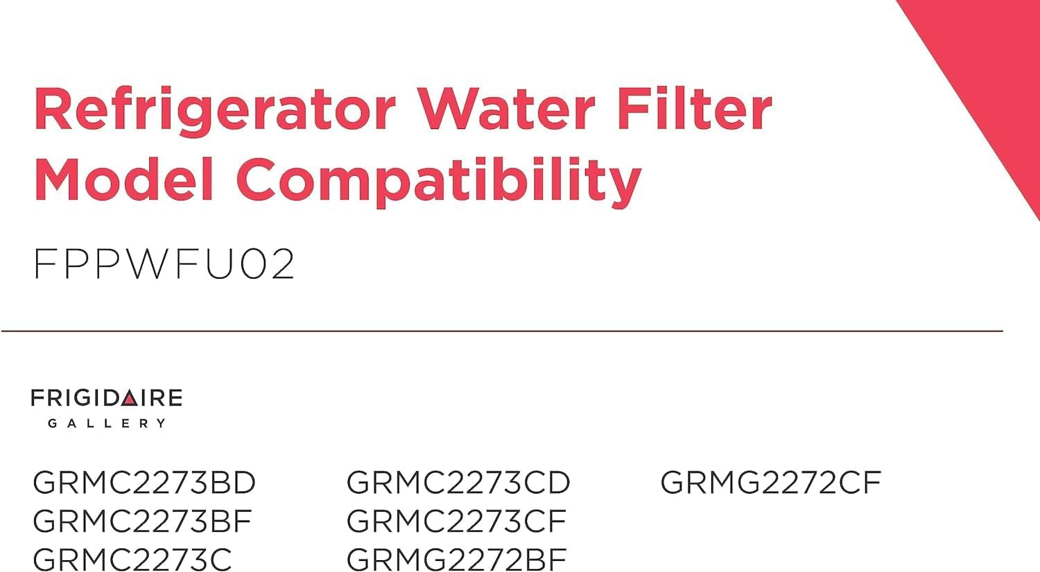 BRAND, CATEGORY, FRIGIDAIRE, WATER FILTERS, Frigidaire PurePour Connect™ PWF-2™ Water & Ice Refrigerator Filter,1 Count (Pack of 1)