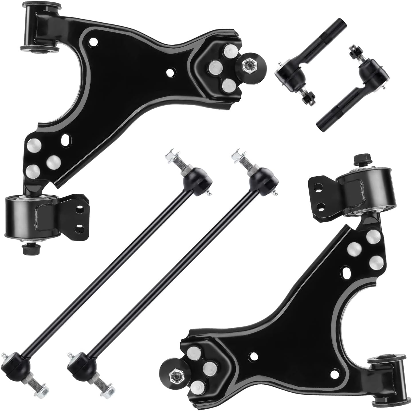 BRAND, CATEGORY, CONTROL ARMS, ILONPA, Front Lower Control Arms w/Ball Joints Sway Bars Outer Tie Rods Replacement for 2008-2017 Buick Enclave, Chevrolet Traverse, 2007-2016 GMC Acadia, Saturn Outlook (6pc)