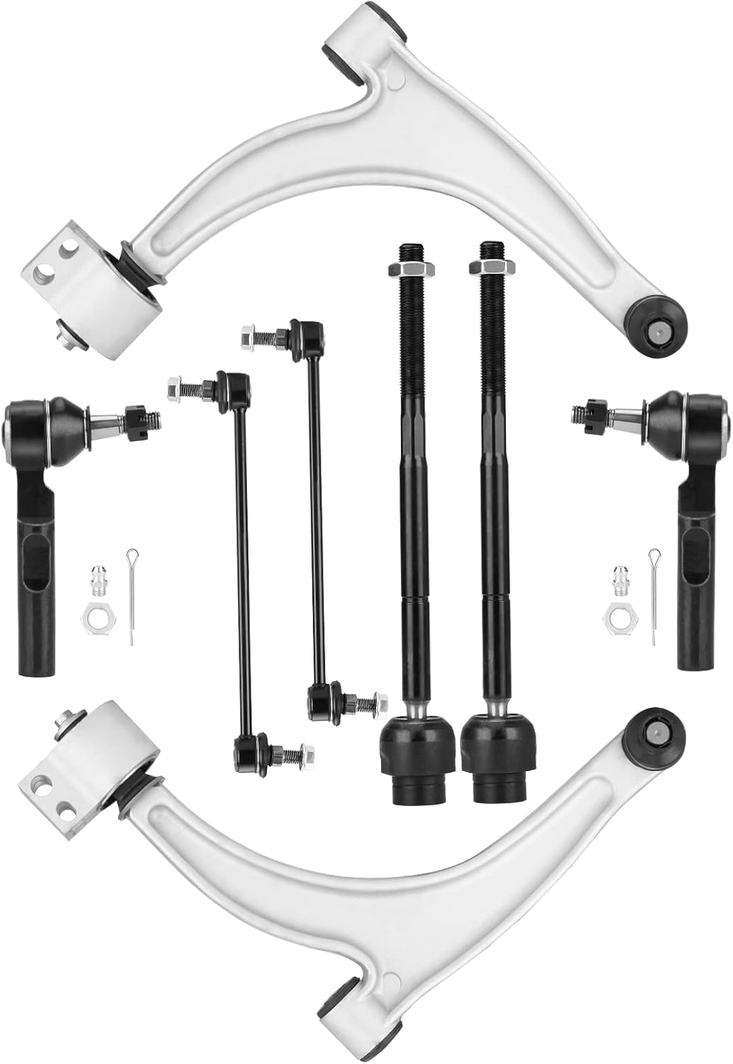 BRAND, CATEGORY, CONTROL ARMS, YOUXMOTO, Front Suspension Lower Control Arms Kit Fit for Chevrolet Malibu 2005-2012, Fit for Saturn Aura 2007-2009, Fit for Pontiac G6 2005-2010, with Ball Joints -8 pcs