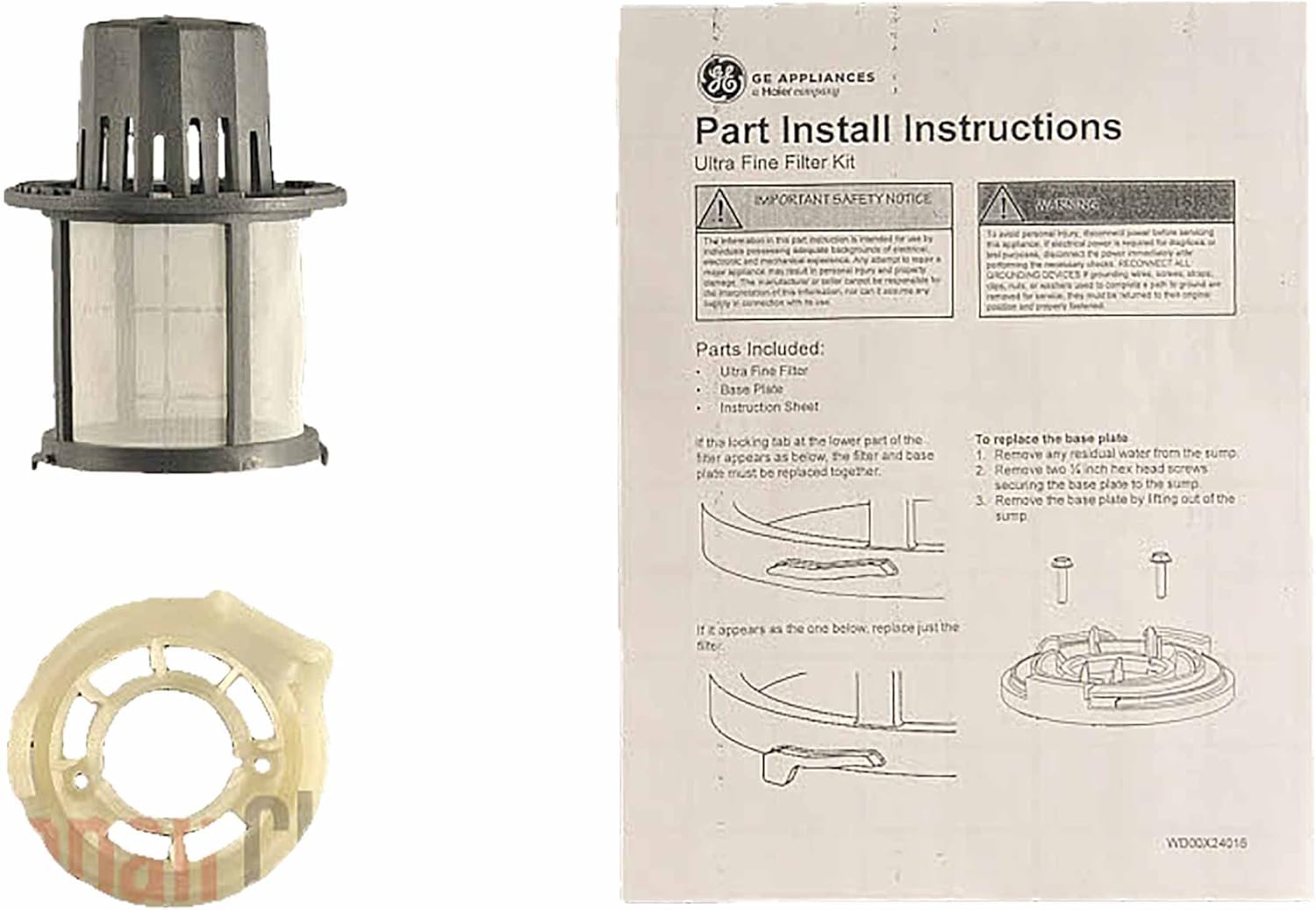 BRAND, CATEGORY, GE, HOSES, GE WD49X24057 Dishwasher Ultra Fine Filter Kit