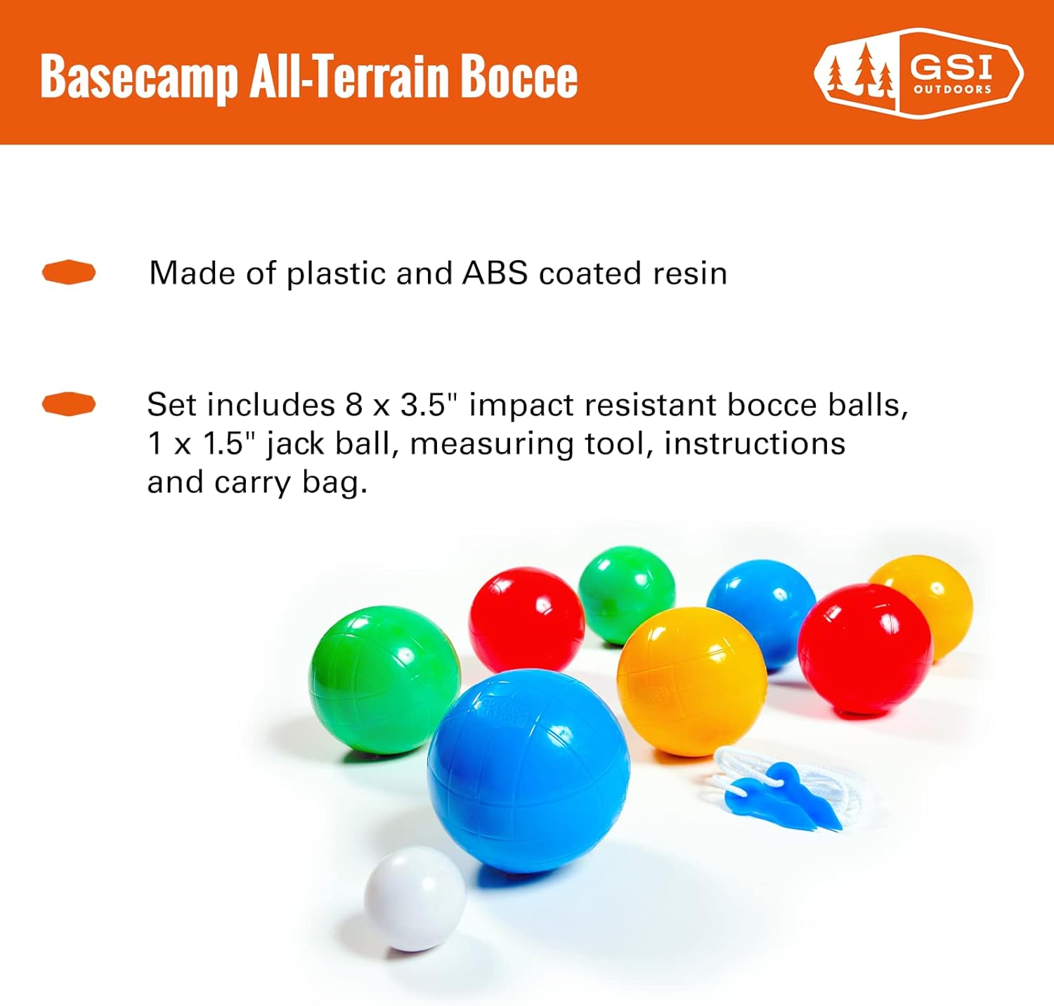 BOCCE SETS, BRAND, CATEGORY, GSI OUTDOORS, GSI OUTDOORS 99963 Basecamp All-Terrain Bocce