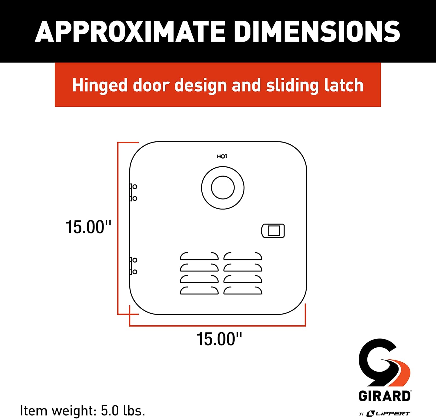 BRAND, CATEGORY, GIRARD, WATER HEATERS, Girard Products Llc RV Water Heater Door Installation Kit - Black