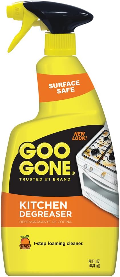 BRAND, CATEGORY, DEGREASERS, GOO GONE, Goo Gone Degreaser - Removes Kitchen Grease, Grime and Baked-on Food - 14 Fl. Oz. - 2047