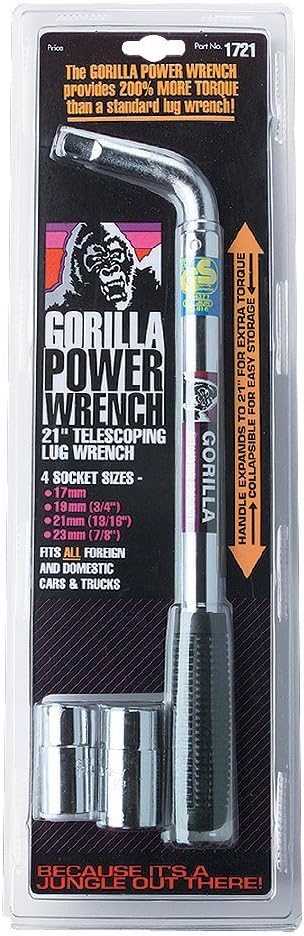 BRAND, CATEGORY, GORILLA, LUG WRENCHES, Gorilla Automotive 1721 Telescoping Power Wrench - Standard Socket