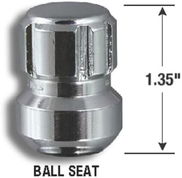 BRAND, CATEGORY, GORILLA, WHEEL LOCKS, Gorilla Automotive 38641N Chrome Honda/Acura Ball Seat Wheel Locks (14mm x 1.50 Thread Size)