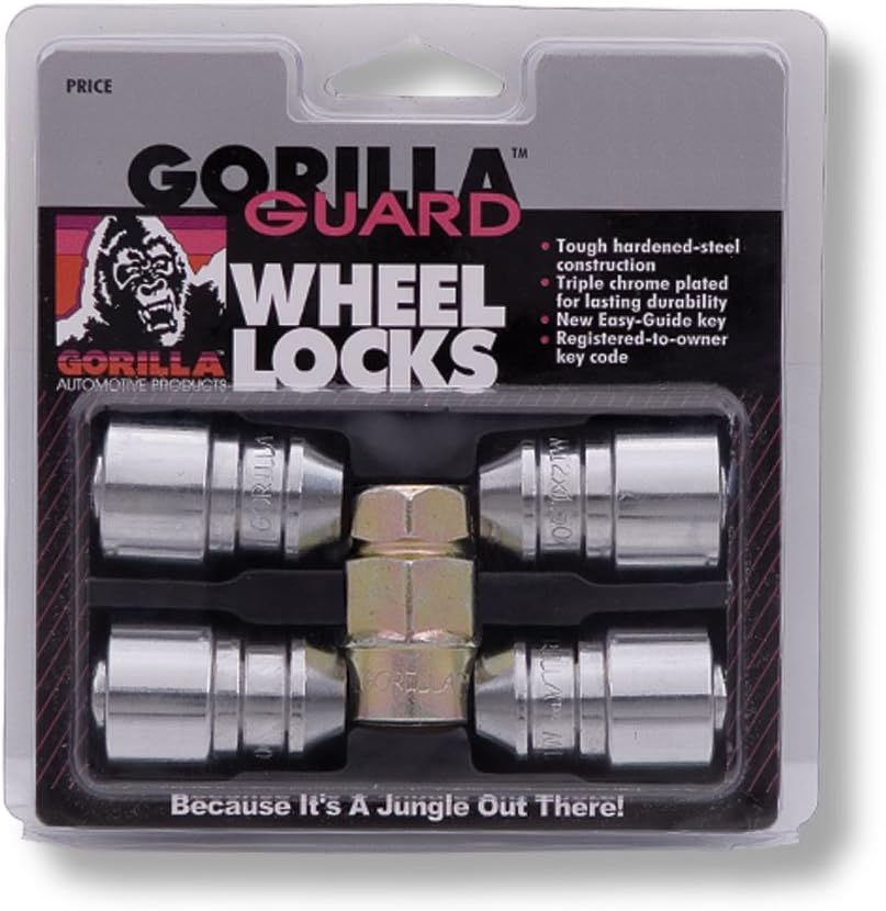 BRAND, CATEGORY, GORILLA, WHEEL LOCKS, Gorilla Automotive 61641 Acorn Gorilla Guard Locks (14mm x 1.50 Thread Size) - Set of 4