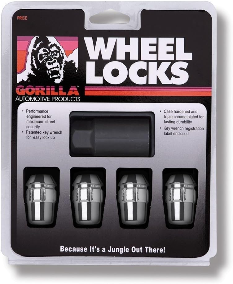 BRAND, CATEGORY, GORILLA, WHEEL LOCKS, Gorilla Automotive 71631N Acorn Wheel Locks (12mm x 1.50 Thread Size) - Pack of 4