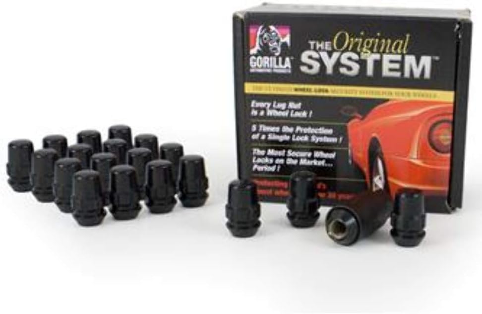 BRAND, CATEGORY, GORILLA, WHEEL LOCKS, Gorilla Automotive 71643NBC Black 14mm x 1.5 Wheel Lock, (Pack of 20)