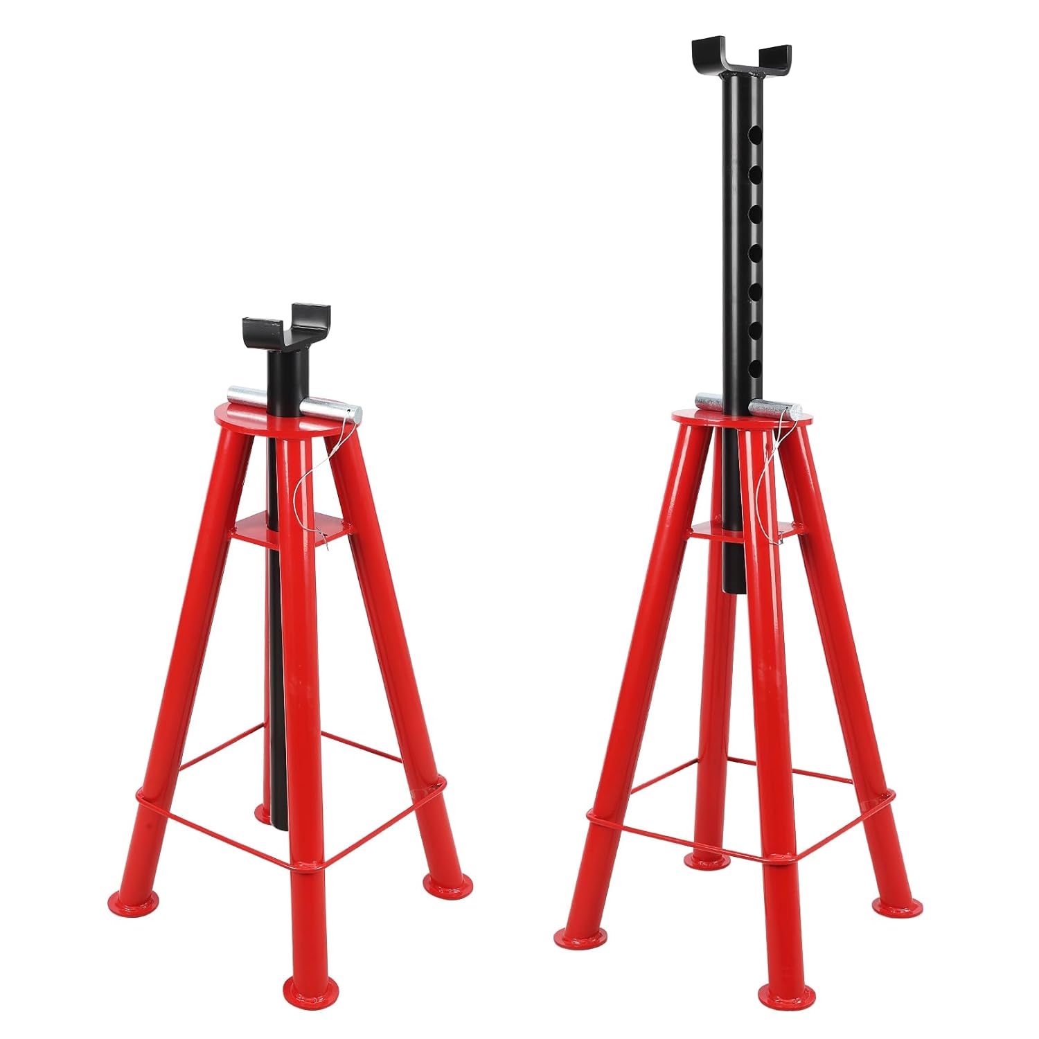 BRAND, CATEGORY, JACK STANDS, TOWALLMARK, Heavy Duty Car Jack Stand, Pin Type Adjustable Height Automotive Jack Stands with Lock, 10 Ton Load Capacity, Red, 1 Pair