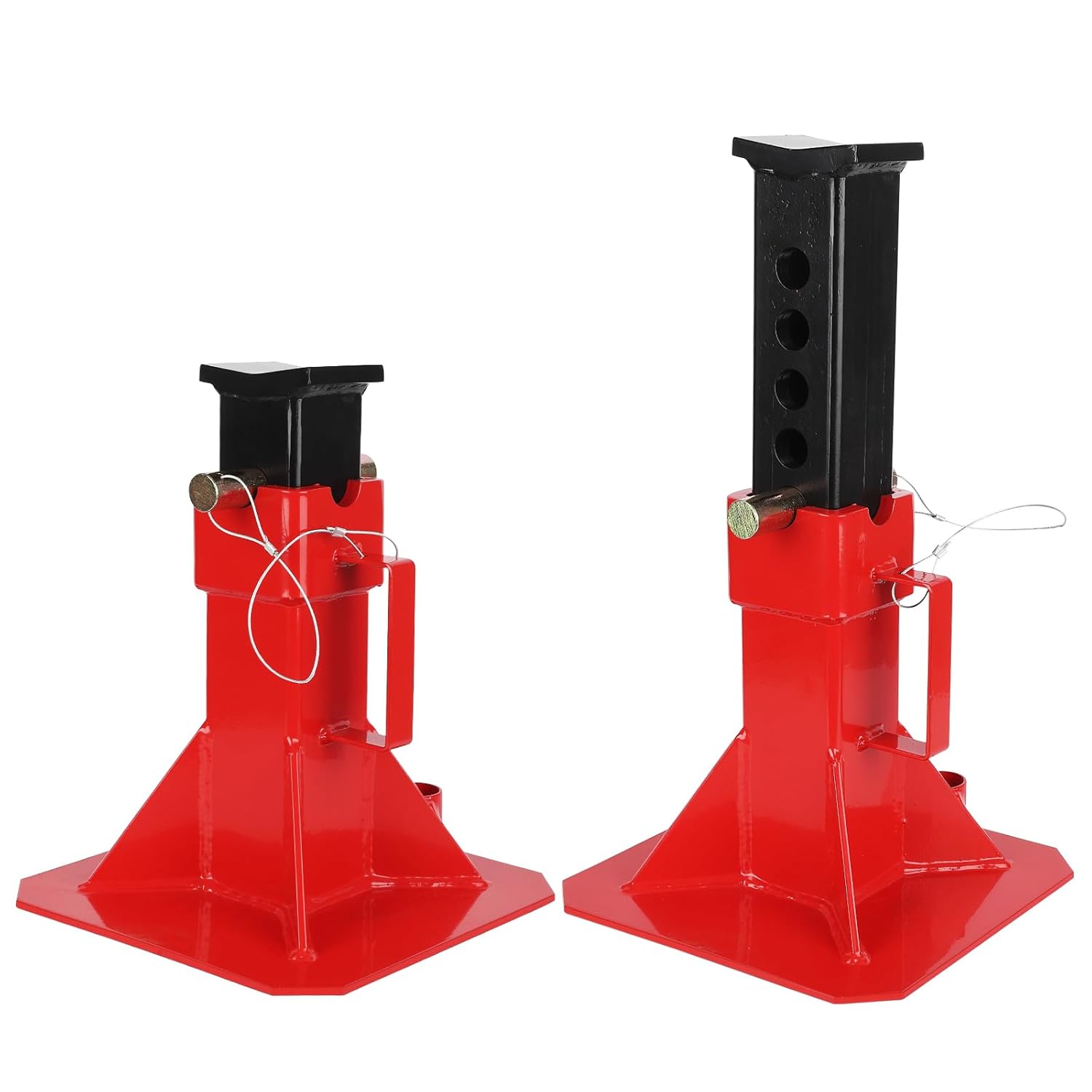 BRAND, CATEGORY, JACK STANDS, TOWALLMARK, Heavy Duty Car Jack Stand, Pin Type Adjustable Height Automotive Jack Stands with Lock, 22 Ton (44,000 lb) Capacity, Red, 1 Pair