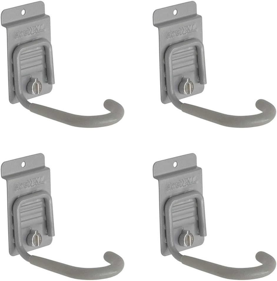 BRAND, CATEGORY, HOOKS, WALL, Heavy Duty Slatwall J-Hook Bike Hook with CamLok (Pack of 4)