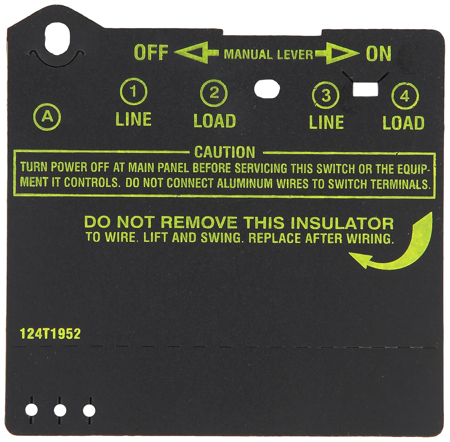 BRAND, CATEGORY, TESTEL, TIMER SWITCHES, Intermatic Insulator for Double-Pole Timer Switches, Item # 124T1952 for use in T100 Series Intermatic Timers (T103, T104, T105, T173, T174, T175, T176, T185, WH40), Timer Controls Accessories