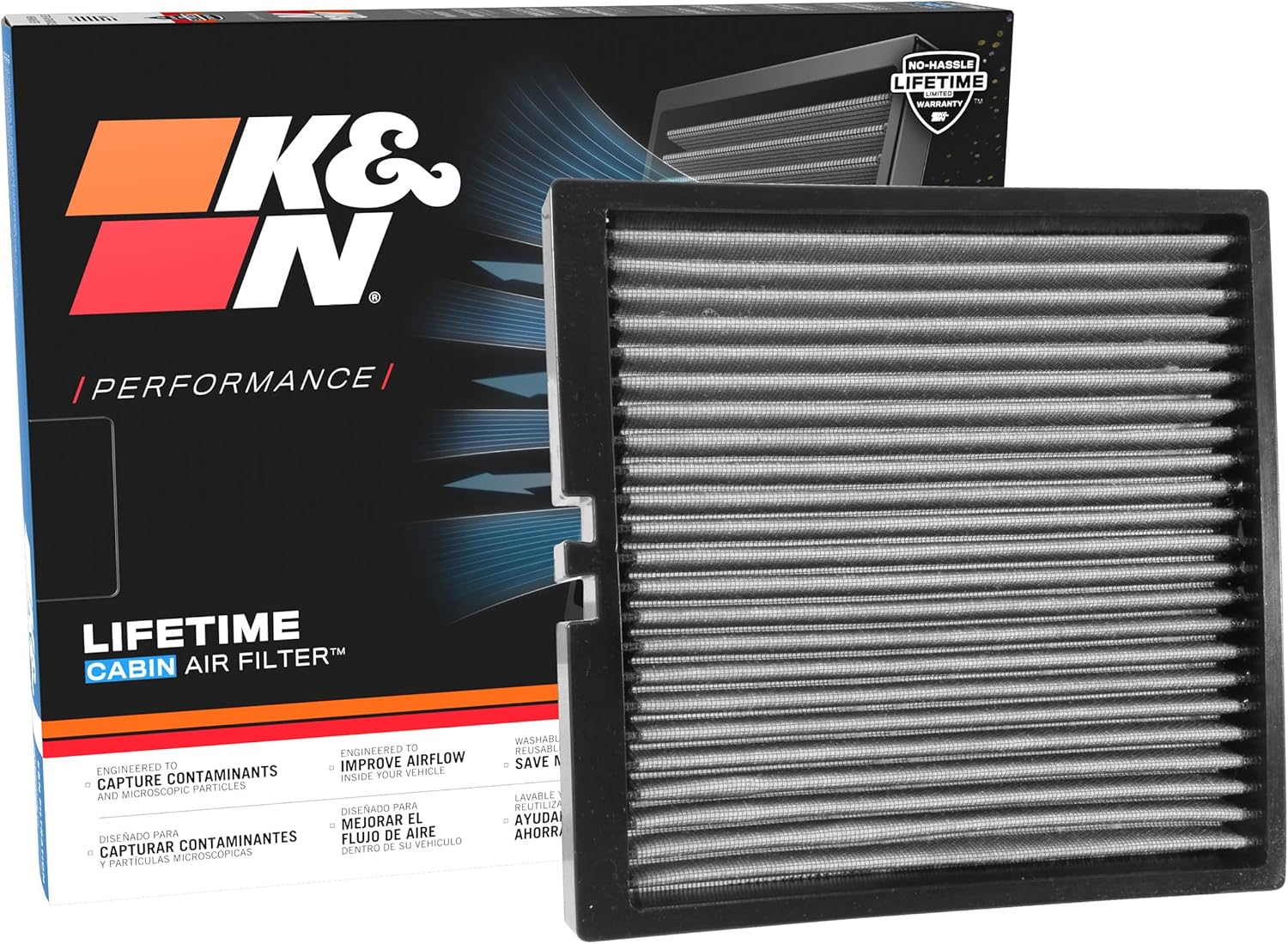 BRAND, CATEGORY, K&N, PASSENGER COMPARTMENT AIR FILTERS, K&N Cabin Air Filter: Premium, Washable, Clean Airflow to your Cabin Air Filter Replacement: Designed For Select 2014-2020 Chevy/GMC/Cadillac Truck and SUV Models, VF2044