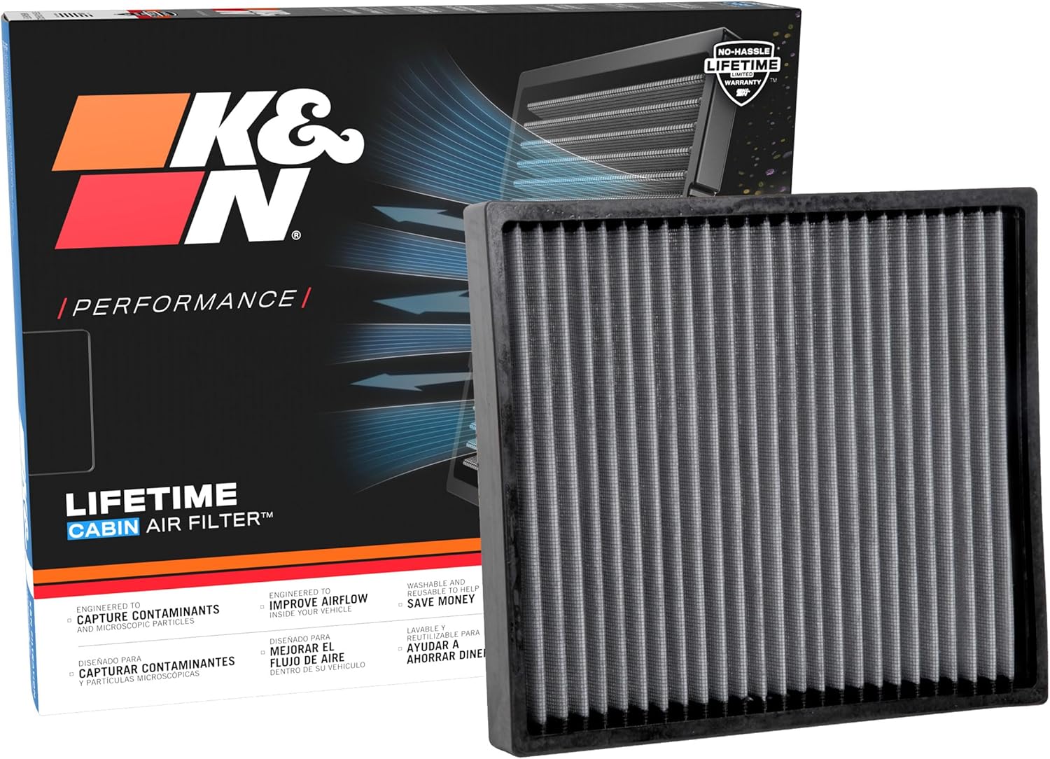 BRAND, CATEGORY, K&N, PASSENGER COMPARTMENT AIR FILTERS, K&N Cabin Air Filter: Premium, Washable, Clean Airflow to your Cabin Air Filter Replacement: Designed for Select 2009-2021 HYUNDAI/GENESIS/KIA (Genesis, Equus, G90, G80, G70, Stinger), VF2061