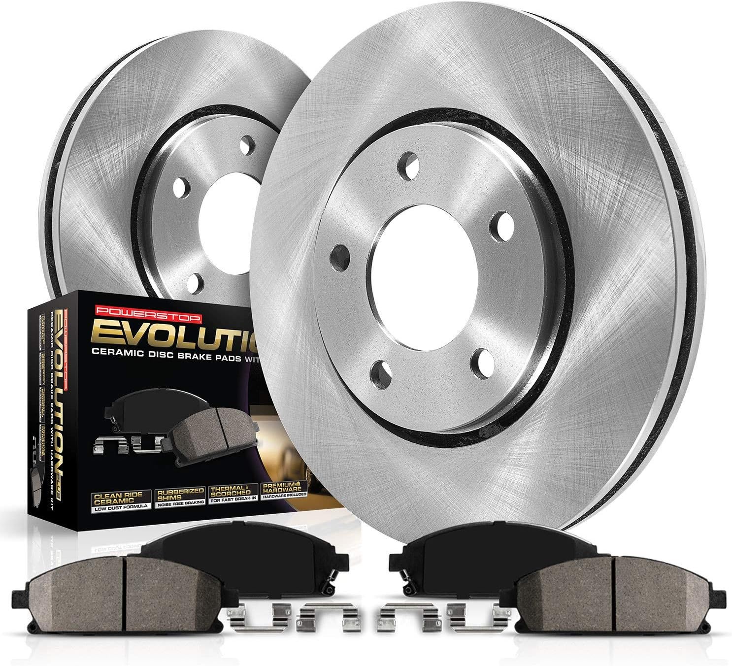 BRAKE KITS, BRAND, CATEGORY, POWER STOP, Autospecialty KOE098 1-Click OE Replacement Rear Brake Kit.