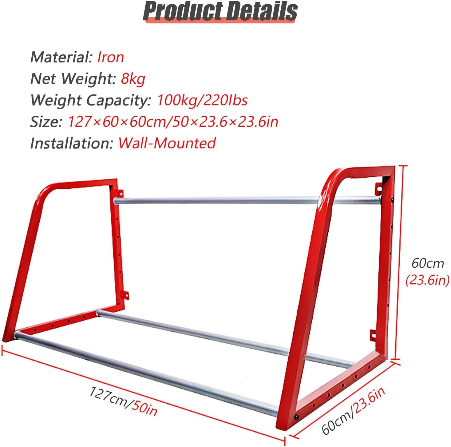 BRAND, CATEGORY, KATZOWEN, STORAGE RACKS, Katzowen Tire Display Rack Hanging Tire Storage Rack Heavy Duty, Adjustable Wall Mount Tire Rack Space Saver, Car Tire Display Rack for Spare Wheels/RV Tires, Garage Accessories