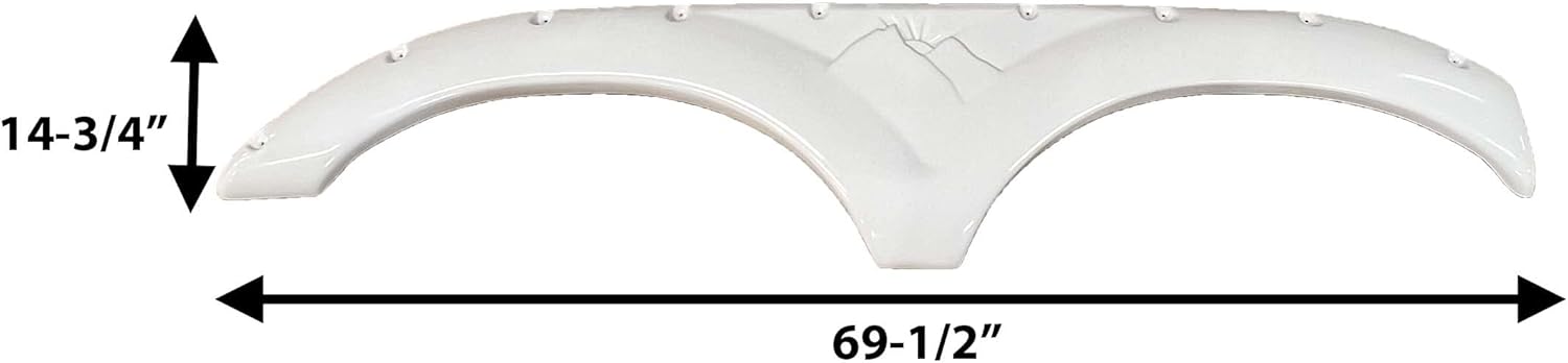 BODY, BRAND, CATEGORY, GENERIC, Keystone RV Montana 2005-2006 Fender Skirt White - ABS