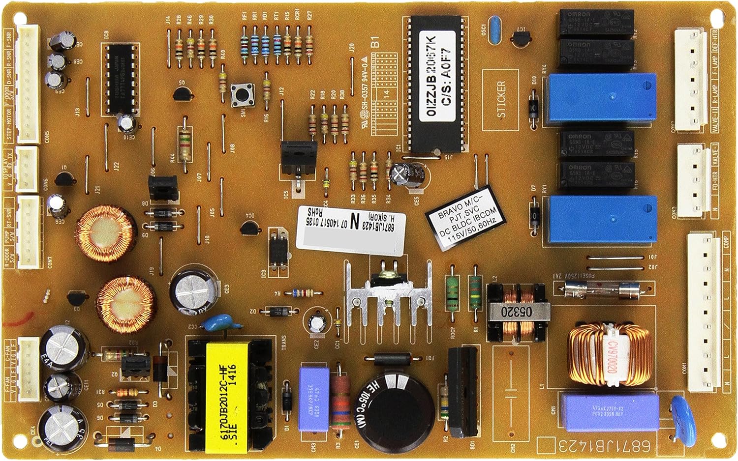 BEVERAGE REFRIGERATOR REPLACEMENT PARTS, BRAND, CATEGORY, LG, LG 6871JB1423N Genuine OEM Electronic Control Board for LG Refrigerators