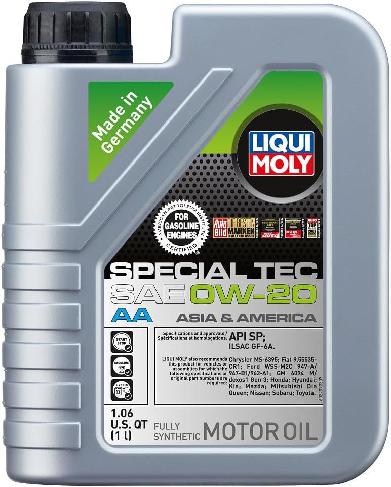 BRAND, CATEGORY, LIQUI MOLY, MOTOR OILS, LIQUI MOLY Special Tec AA SAE 0W-20 | 5 L | Synthesis technology motor oil | SKU: 2208