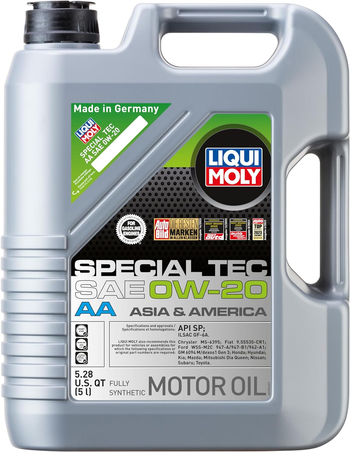 BRAND, CATEGORY, LIQUI MOLY, MOTOR OILS, LIQUI MOLY Special Tec AA SAE 0W-20 | 5 L | Synthesis technology motor oil | SKU: 2208