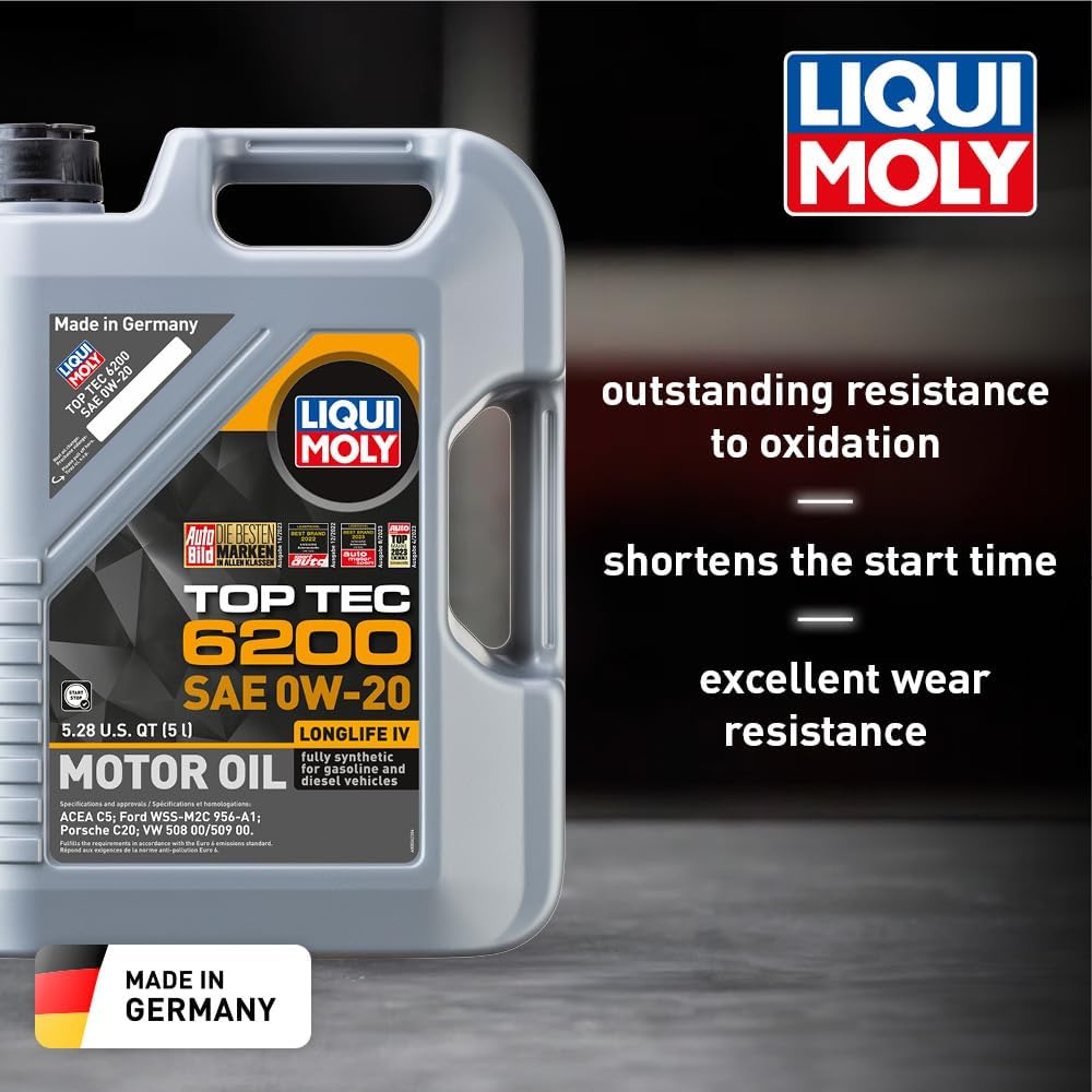 BRAND, CATEGORY, LIQUI MOLY, MOTOR OILS, LIQUI MOLY Top Tec 6200 SAE 0W-20 | 5 L | Synthesis technology motor oil | SKU: 20238