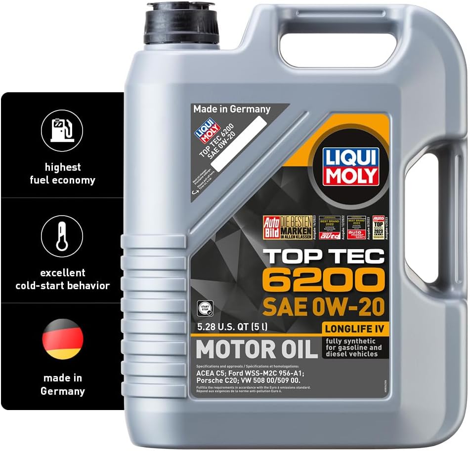 BRAND, CATEGORY, LIQUI MOLY, MOTOR OILS, LIQUI MOLY Top Tec 6200 SAE 0W-20 | 5 L | Synthesis technology motor oil | SKU: 20238