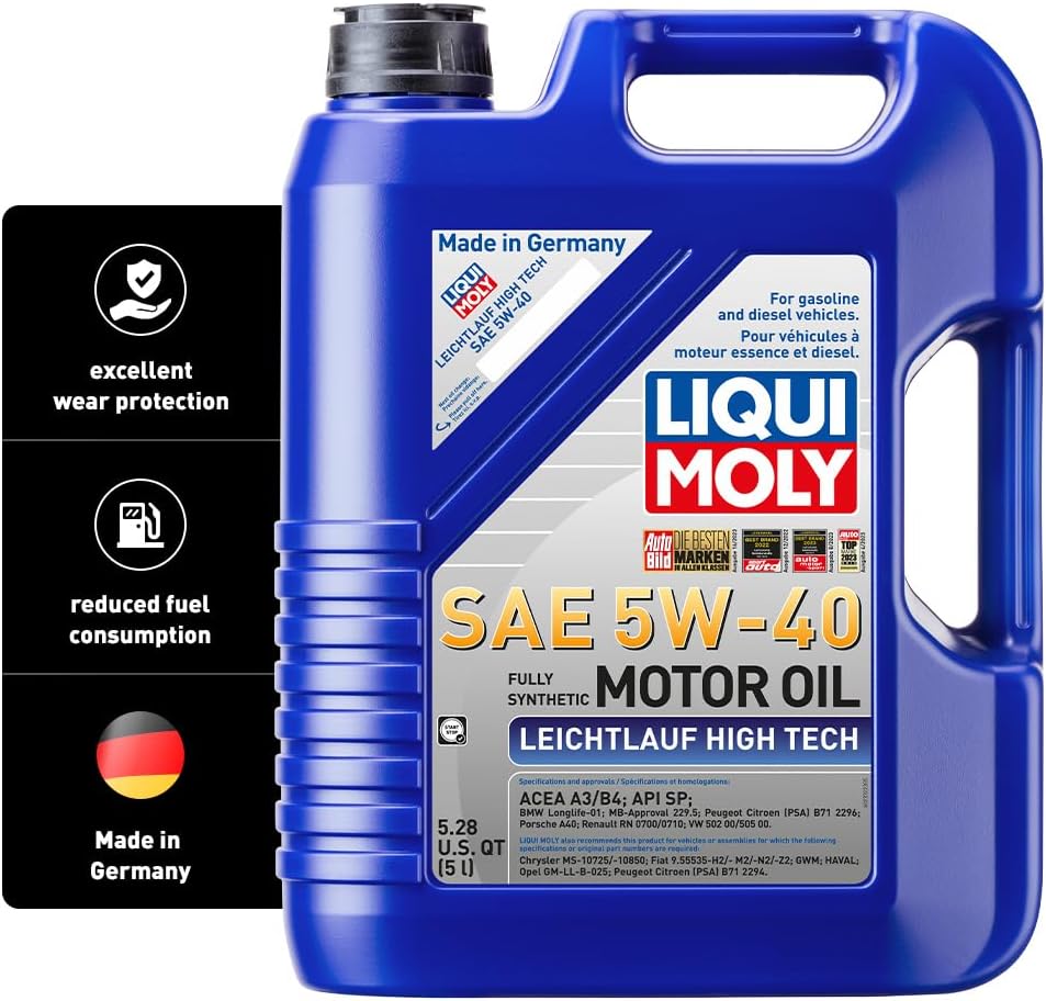 BRAND, CATEGORY, LIQUI MOLY, MOTOR OILS, Liqui Moly Leichtlauf High Tech SAE 5W-40 | 5 L | Synthesis technology motor oil | SKU: 2332