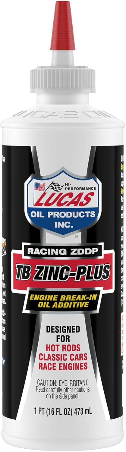 BRAND, CATEGORY, LUCAS, MOTOR OILS, Lucas Oil 10063 Engine Break In Oil Additive w/ TB Zinc Plus - 16 Ounce