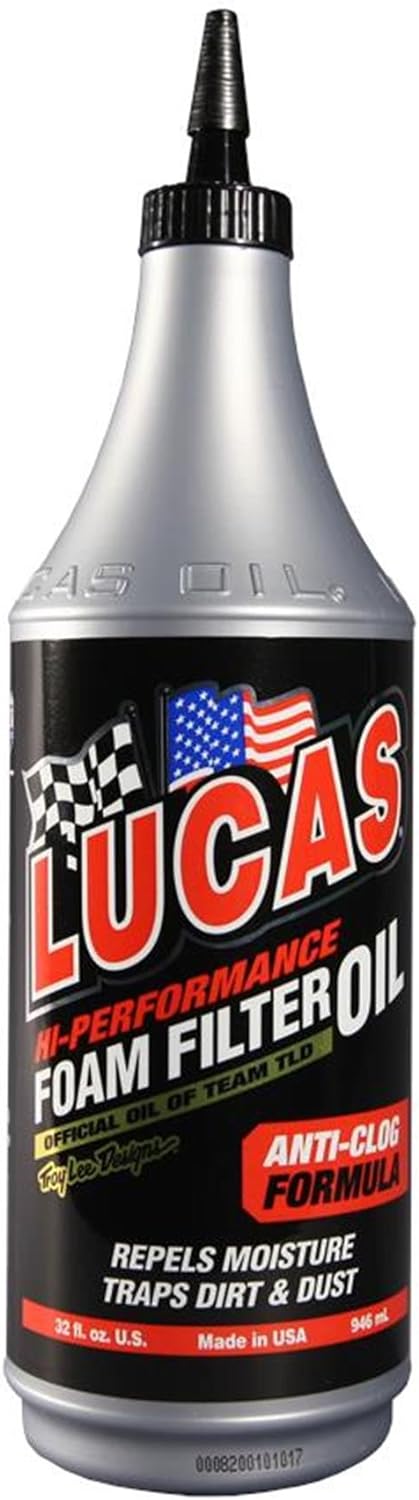 BRAND, CATEGORY, LUBRICANTS, LUCAS OIL, Lucas Oil 10798 High Performance Foam Filter Oil - 1 Quart