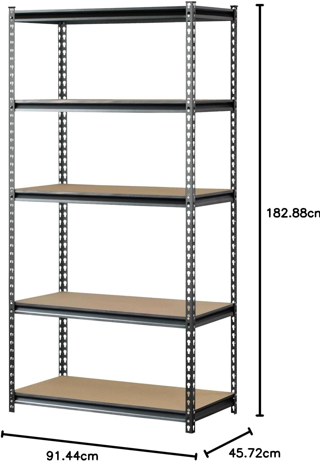 BRAND, CATEGORY, MUSCLE RACK, RACK ACCESSORIES, Muscle Rack UR361872PB5PAZ-SV Silver Vein Steel Storage Rack, 5 Adjustable Shelves, 4000 lb. Capacity, 72" Height x 36" Width x 18" Depth