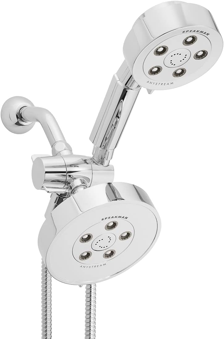 BRAND, CATEGORY, HANDHELD SHOWERHEADS, SPEAKMAN, Neo Anystream VSR-233010 6-Spray Polished Chrome Dual Shower Head 2.5-GPM (9.5 LPM)