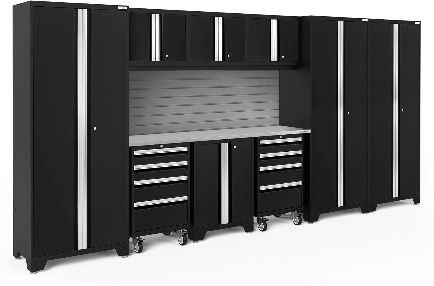 BRAND, CABINETS & STORAGE SYSTEMS, CATEGORY, NEWAGE PRODUCTS INC., NewAge Products Bold Series Black 10 Piece Set, Garage Cabinets, 63254