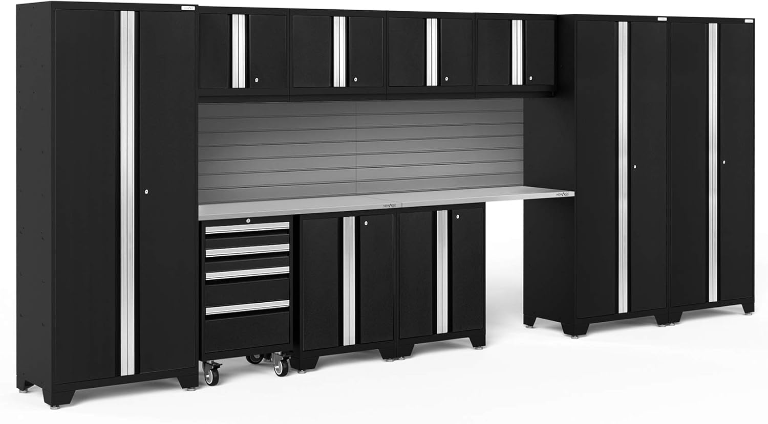 BRAND, CABINETS & STORAGE SYSTEMS, CATEGORY, NEWAGE PRODUCTS INC., NewAge Products Bold Series Black 12 Piece Set, Garage Cabinets, 63261