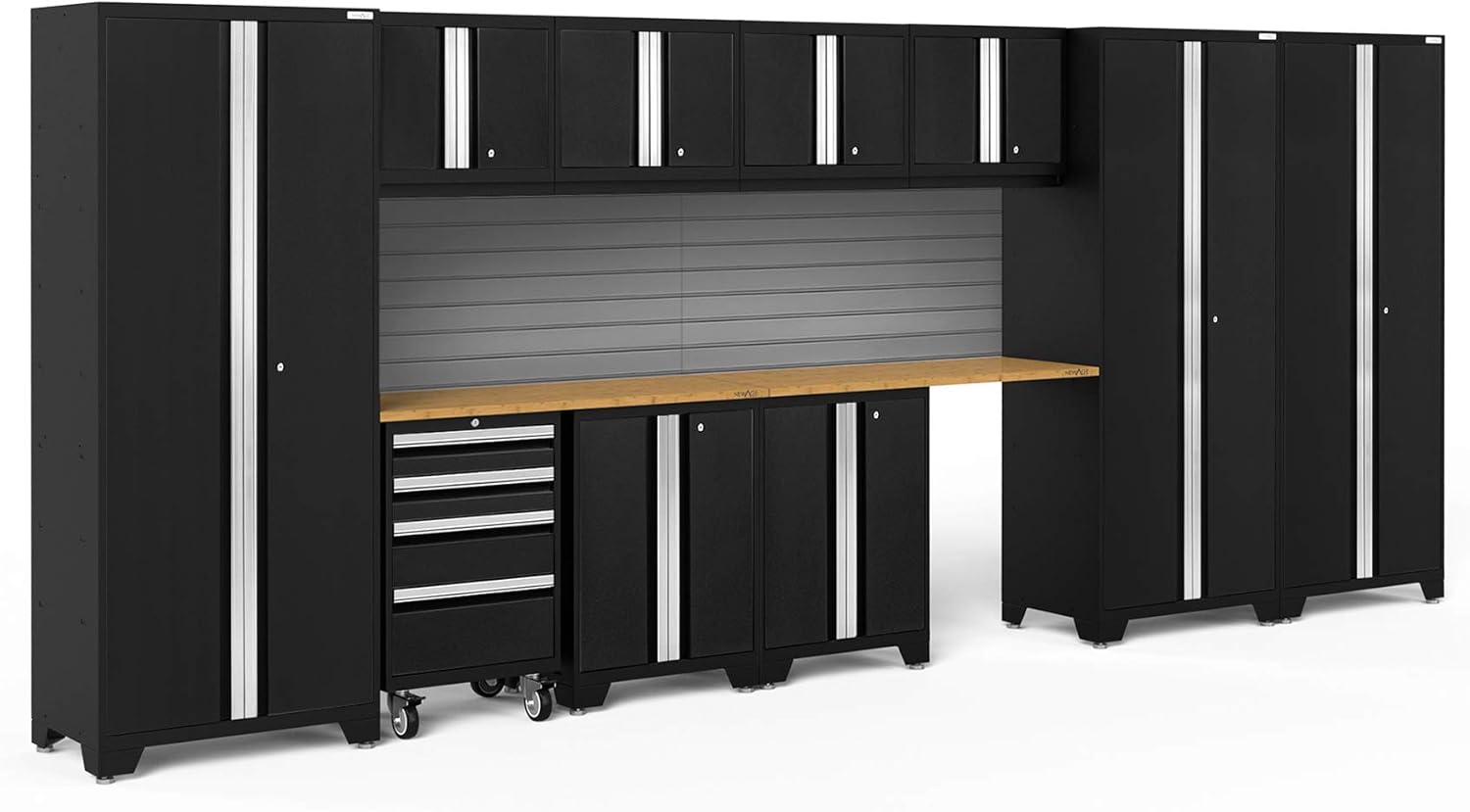 BRAND, CABINETS & STORAGE SYSTEMS, CATEGORY, NEWAGE PRODUCTS INC., NewAge Products Bold Series Black 12 Piece Set, Garage Cabinets, 63262