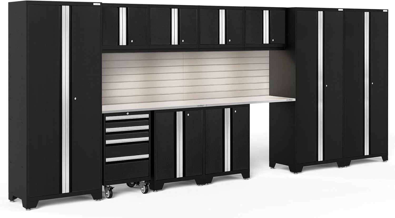 BRAND, CABINETS & STORAGE SYSTEMS, CATEGORY, NEWAGE PRODUCTS INC., NewAge Products Bold Series Black 12 Piece Set, Garage Cabinets, 63263