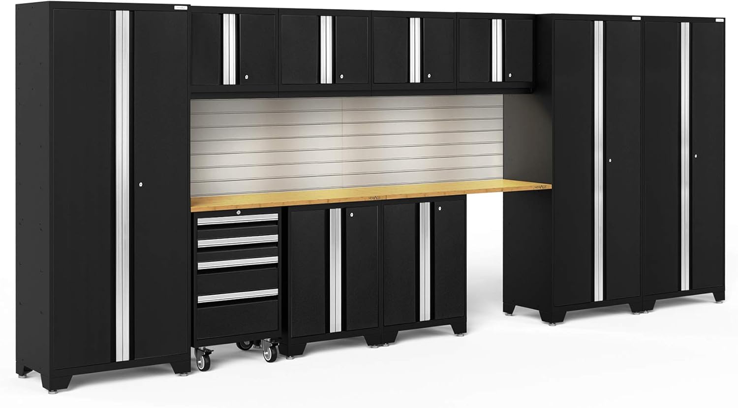 BRAND, CABINETS & STORAGE SYSTEMS, CATEGORY, NEWAGE PRODUCTS INC., NewAge Products Bold Series Black 12 Piece Set, Garage Cabinets, 63264