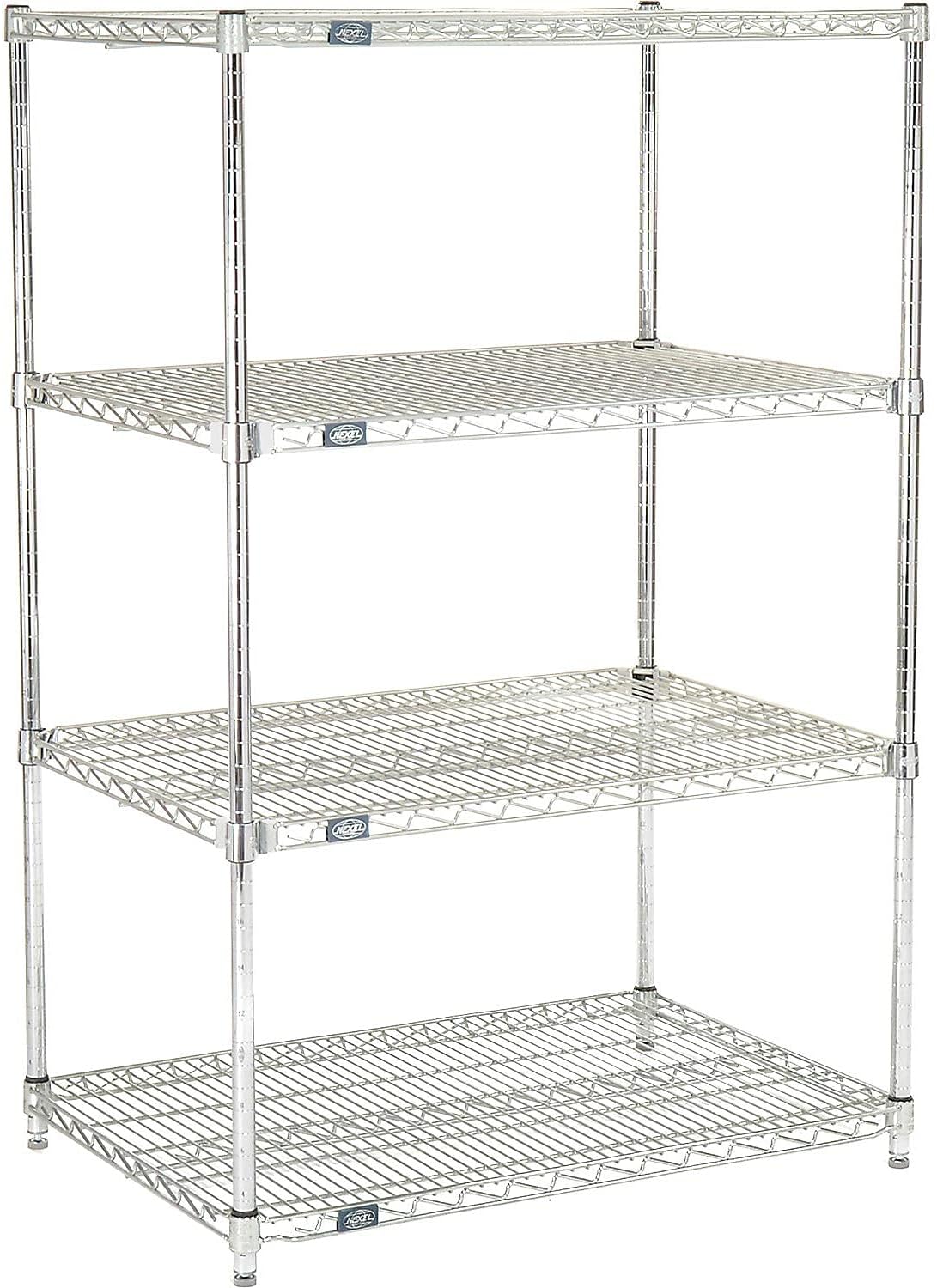 BRAND, CATEGORY, NEXEL, SHELVES, Nexel Quick Adjust Wire Shelving, Poly-Z-Brite, 48 x 18 x 63