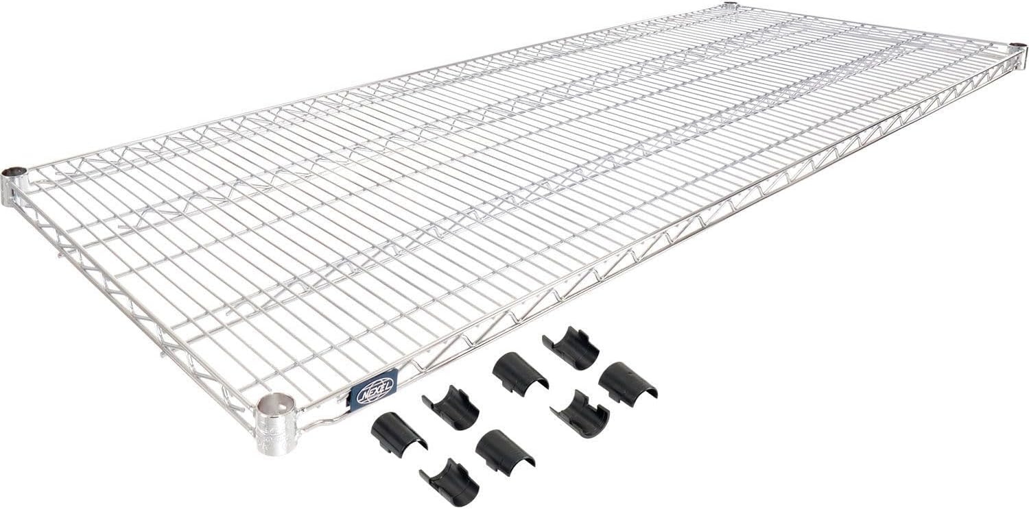 BRAND, CATEGORY, NEXEL, SHELVES, Nexel S2472C Chrome Wire Shelf 72"W x 24"D with Clips