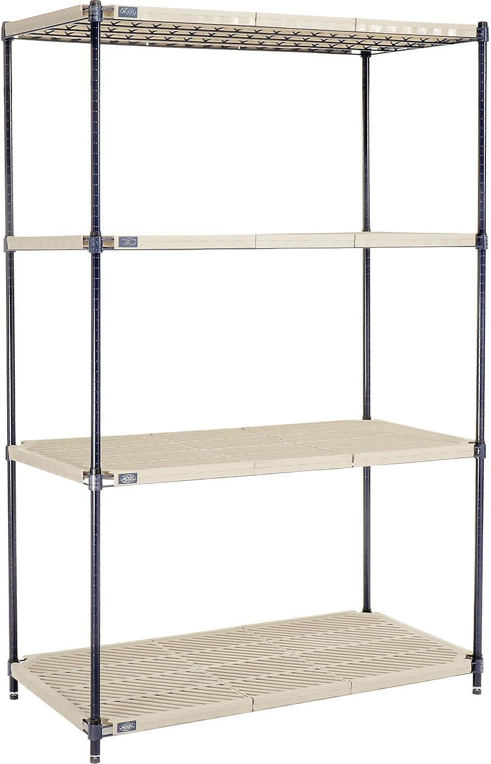 BRAND, CATEGORY, NEXEL, SHELVES, Nexel Vented Plastic Shelving, Nexelon Finish, 48x24x74