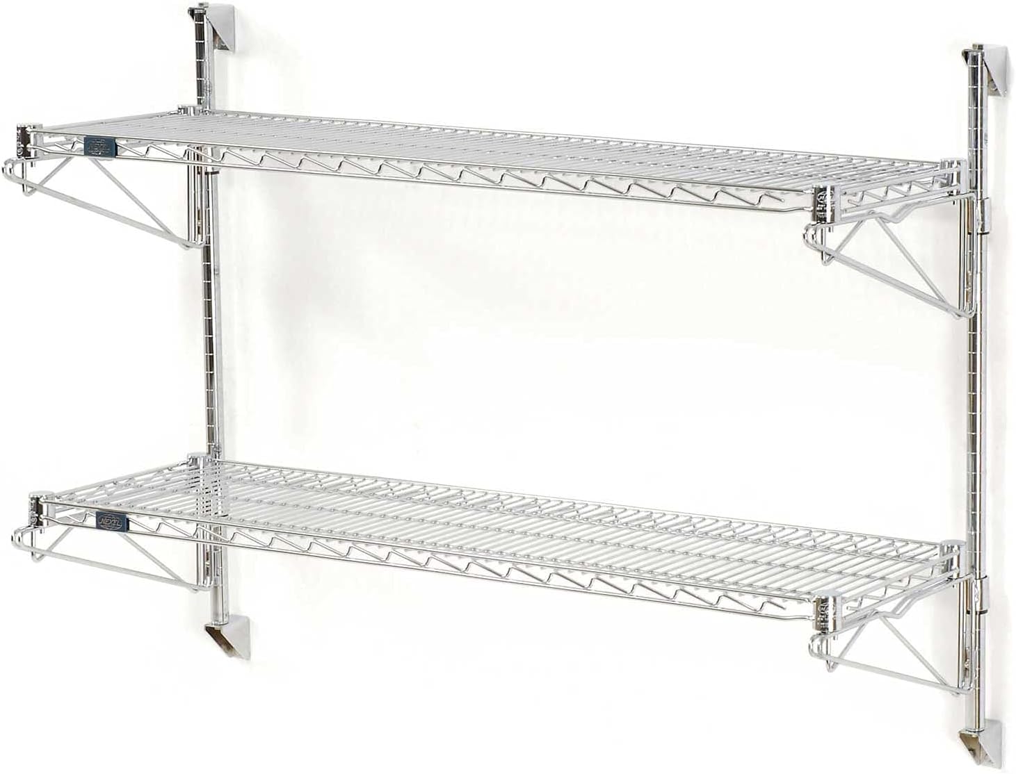 BRAND, CATEGORY, NEXEL, SHELVES, Nexel Wall Mount Wire 2-Shelf Starter Unit, 36" W x 14" D x 34" H