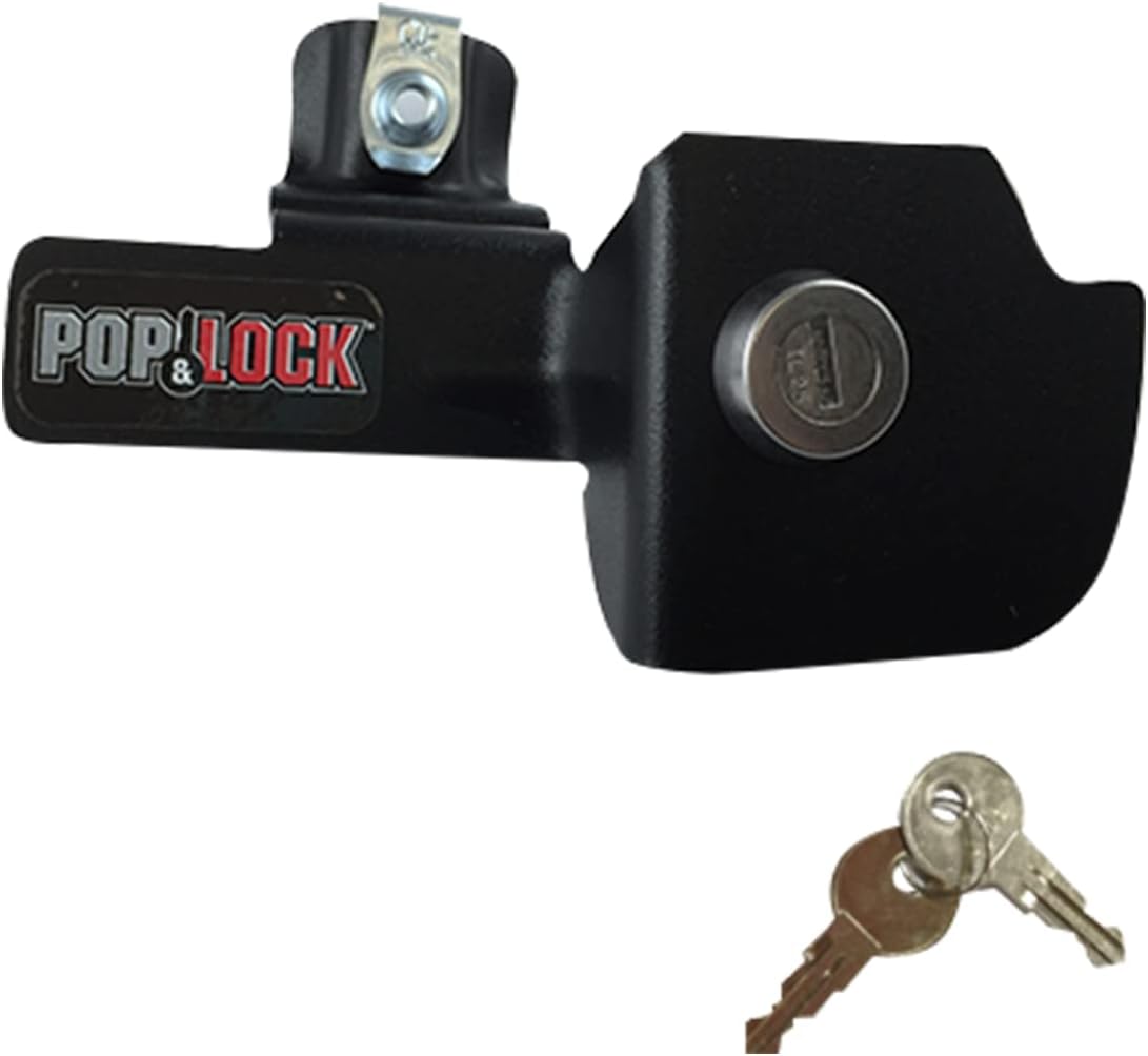 BRAND, CATEGORY, POP & LOCK, TAILGATE LOCKS, POP & Lock – Manual Tailgate Lock for Chevy Silverado and GMC Sierra, Fits 1999 to 2007 Models, Anti Theft, Truck Tailgate Lock Replacement, Easy to Install, Made in The USA (Black, PL1100)