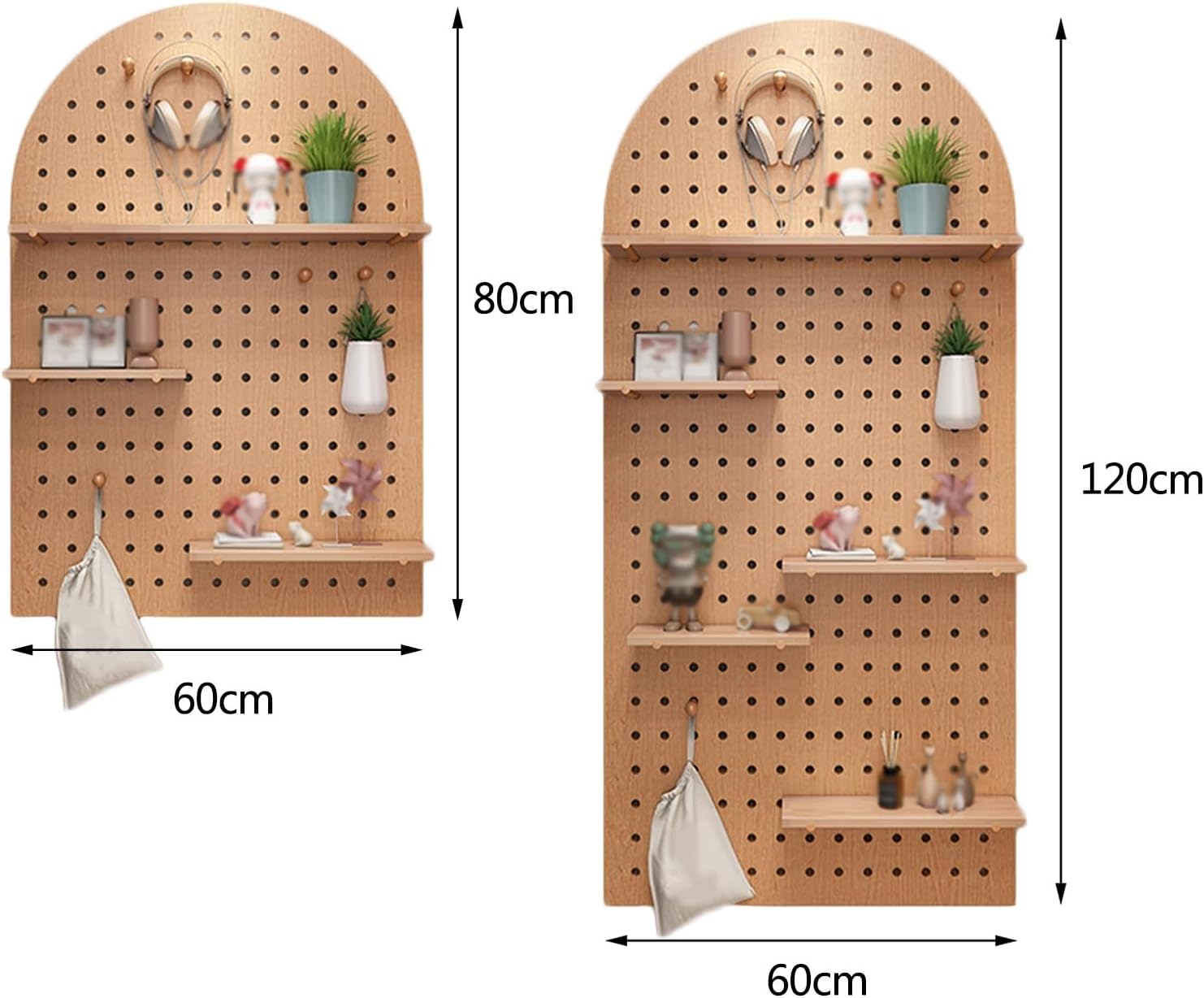 BRAND, CATEGORY, PFCDZDU, STORAGE RACKS, Pegboard Wall Organizer Panels, Peg Boards Solid Wood Kits for Wall Crafts, Workbench Garage Kitchen Office Wall Display Storage Modular Combination Shelf (Color : Green, Size : 80x60cm)