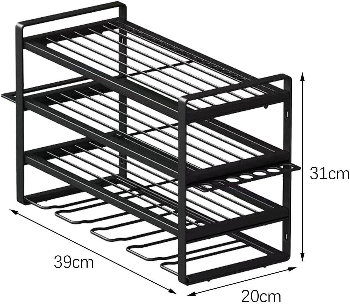 BRAND, CATEGORY, GENERIC, STORAGE RACKS, Power Tool Organizer 4 Layer Storage Rack Accessories Metal Space Saving Heavy Duty Drill Holder Garage Tool Shelf for Garage