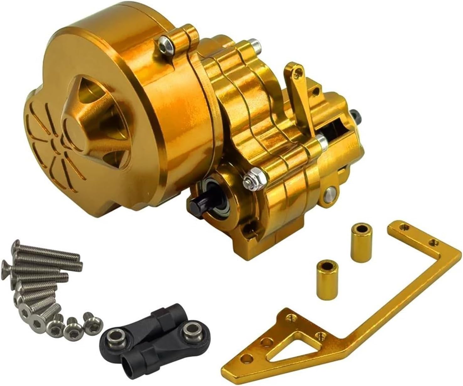 BRAND, CATEGORY, GEAR BOXES, TVKIVK, RC Center Gear Box Compatible with Axial Scx10 II Upgrades Parts 1/10 Rc Crawler Car Metal Transmission Cutoff Gearbox Gear Box with Gear Accessories(Yellow)