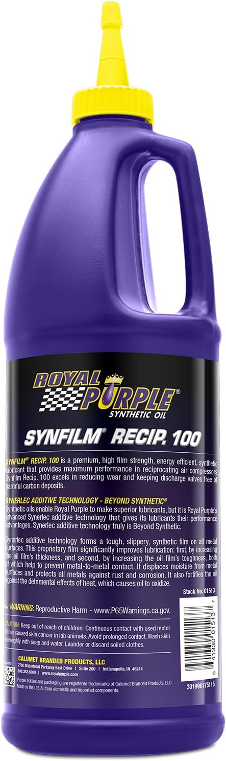 BRAND, CATEGORY, LUBRICANTS, ROYAL PURPLE, ROYAL PURPLE SYNTHETIC COMP OIL 1 Quart