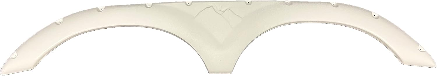 BODY, BRAND, CATEGORY, GENERIC, RV Fender - Skirt - Crepe White - w/Mountain - Predrilled