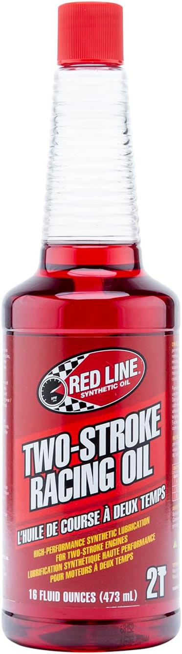 BRAND, CATEGORY, MOTOR OILS, RED LINE, Red Line 40603 Two-Stroke Oil Racing Synthetic - 16 Ounce