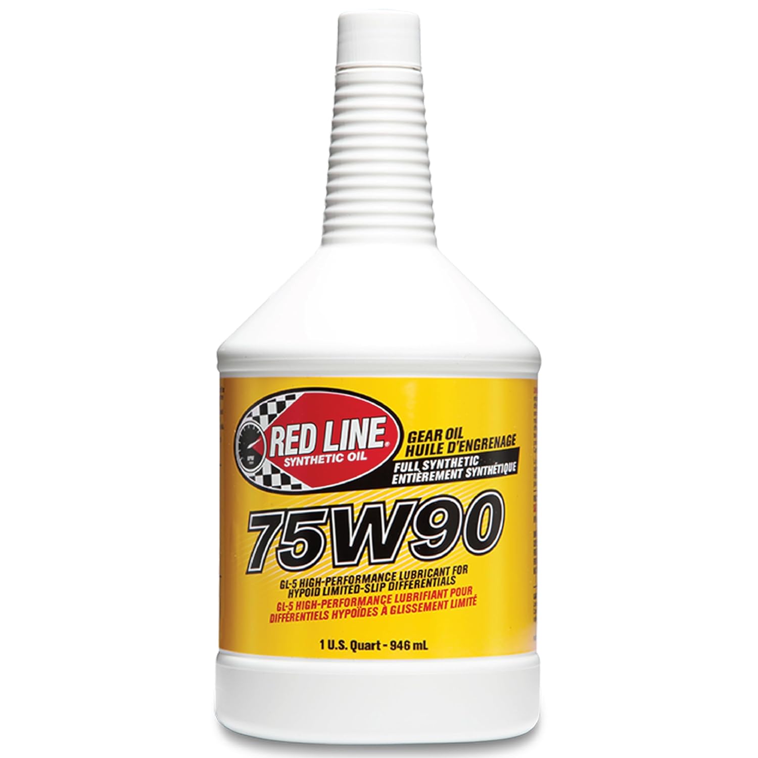 BRAND, CATEGORY, GEAR OILS, RED LINE, Red Line 57904 75W90 GL-5 Synthetic Gear Oil for Hypoid Limited Slip Differentials - 1 Quart (4 Pack)