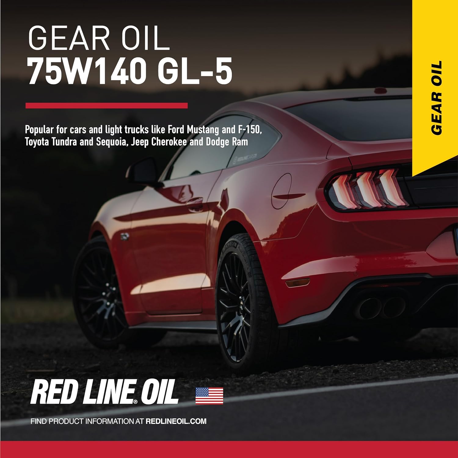 BRAND, CATEGORY, GEAR OILS, RED LINE, Red Line (57914) 75W140 GL-5 Synthetic Gear Oil for Hypoid Limited Slip Differentials - 1 Quart