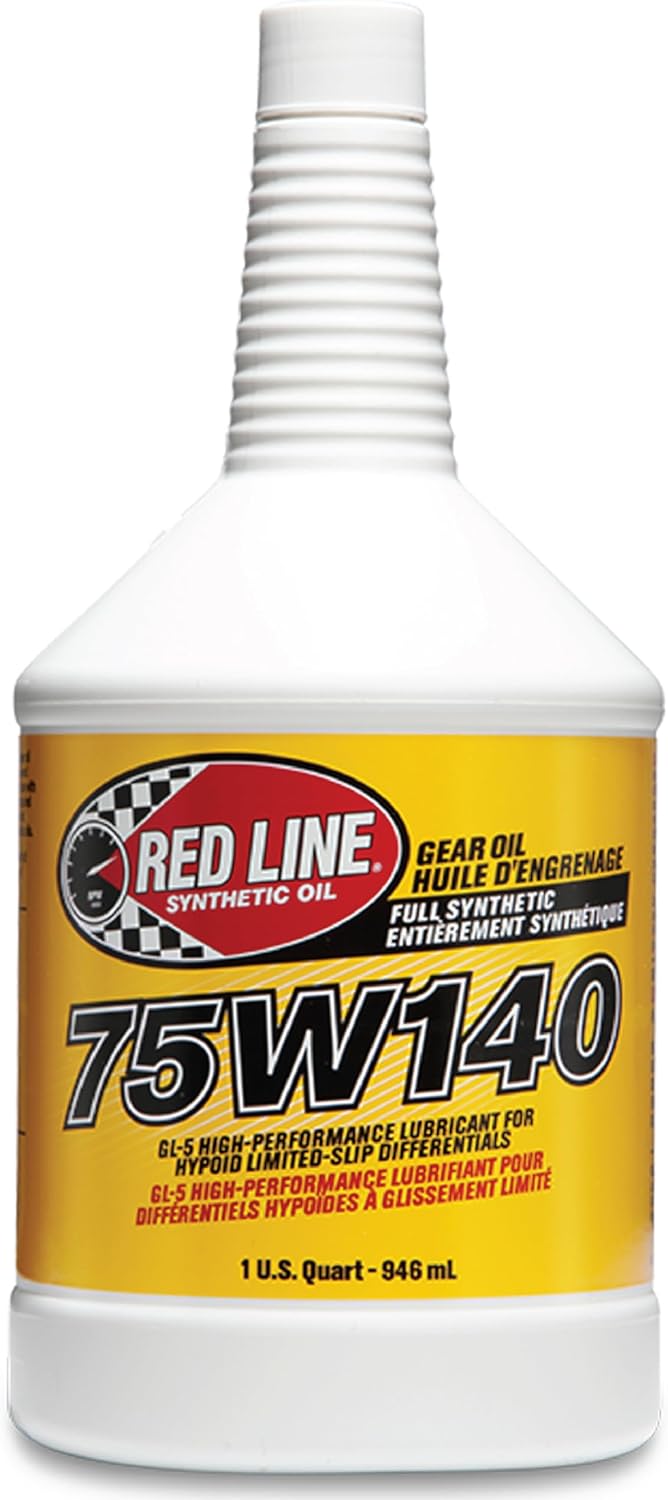 BRAND, CATEGORY, GEAR OILS, RED LINE, Red Line (57914) 75W140 GL-5 Synthetic Gear Oil for Hypoid Limited Slip Differentials - 1 Quart